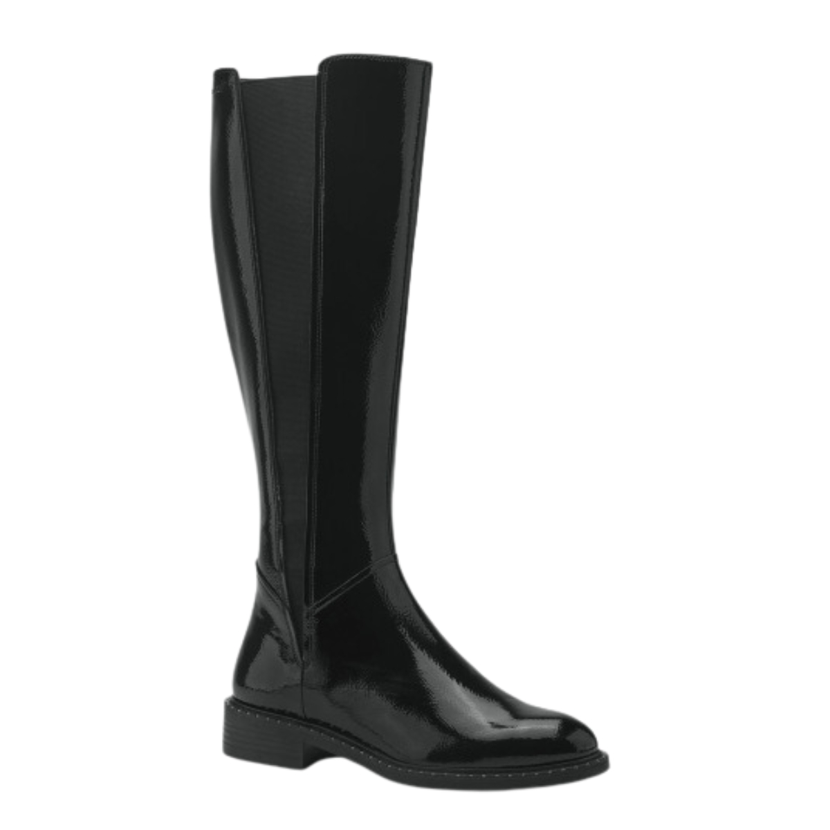 Tamaris Janne  Long Black Patent Womens Knee-High Boots 25518-41-018 In Size 39 In Plain Black Patent